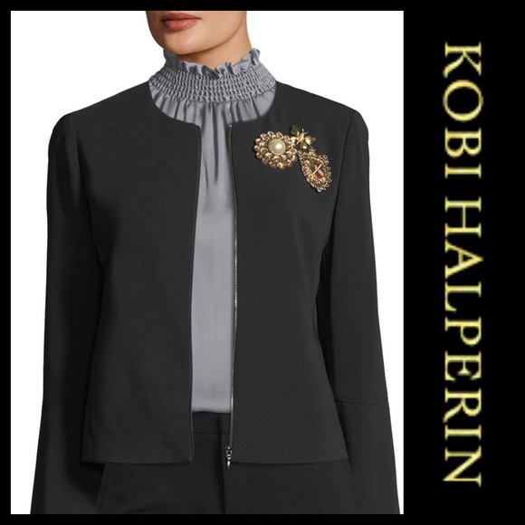 Kobi Halperin Jackets & Blazers - Kobi Halperin Briana Bell-Sleeve Black Jacket